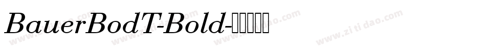 BauerBodT-Bold字体转换