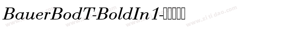 BauerBodT-BoldIn1字体转换