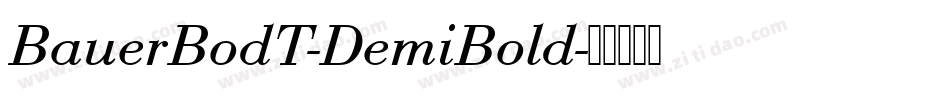 BauerBodT-DemiBold字体转换