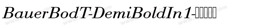 BauerBodT-DemiBoldIn1字体转换