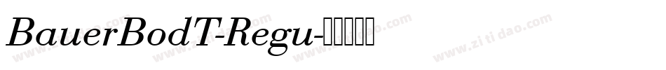 BauerBodT-Regu字体转换