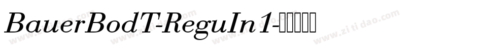 BauerBodT-ReguIn1字体转换