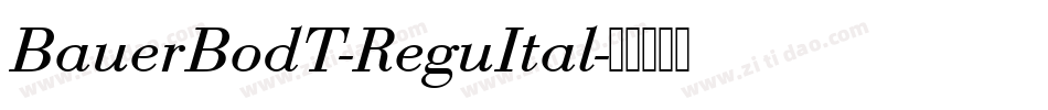 BauerBodT-ReguItal字体转换