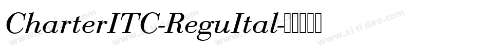 CharterITC-ReguItal字体转换
