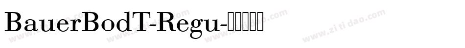 BauerBodT-Regu字体转换