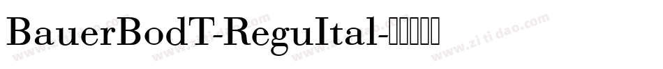 BauerBodT-ReguItal字体转换