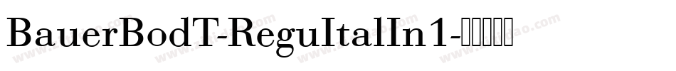 BauerBodT-ReguItalIn1字体转换