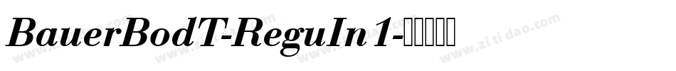 BauerBodT-ReguIn1字体转换