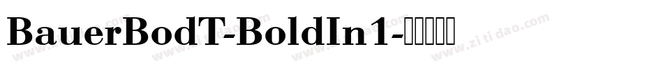 BauerBodT-BoldIn1字体转换