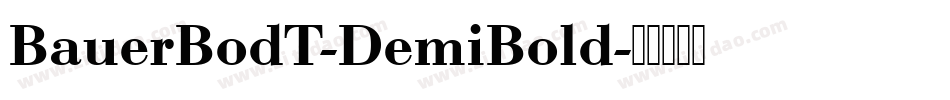 BauerBodT-DemiBold字体转换