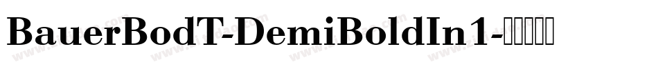 BauerBodT-DemiBoldIn1字体转换