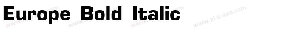 Europe-Bold-Italic字体转换