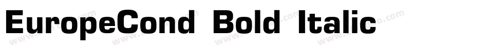 EuropeCond-Bold-Italic字体转换