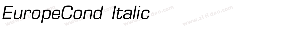 EuropeCond-Italic字体转换