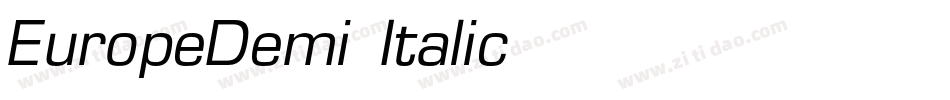 EuropeDemi-Italic字体转换