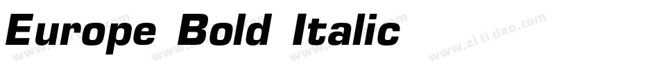 Europe-Bold-Italic字体转换