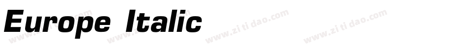 Europe-Italic字体转换