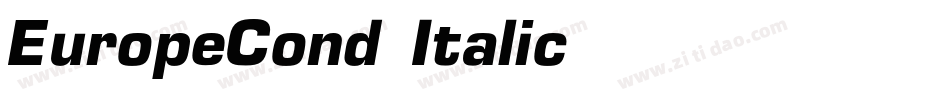 EuropeCond-Italic字体转换