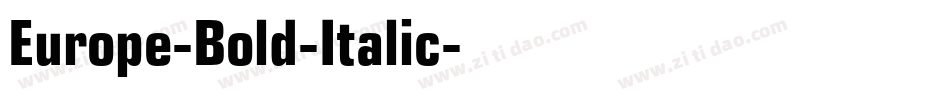 Europe-Bold-Italic字体转换