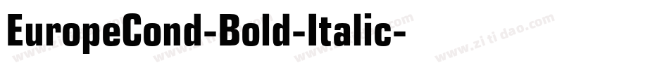 EuropeCond-Bold-Italic字体转换