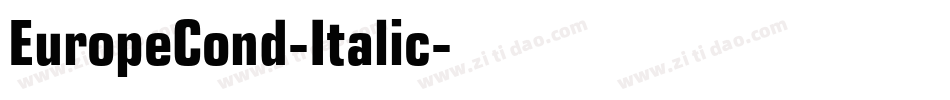 EuropeCond-Italic字体转换
