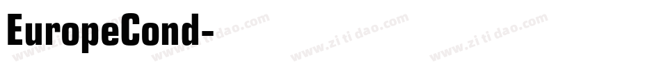EuropeCond字体转换