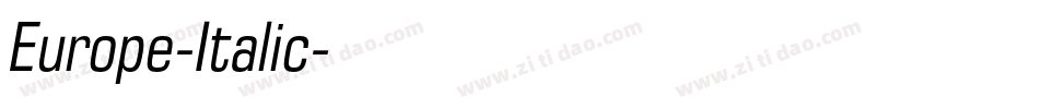 Europe-Italic字体转换
