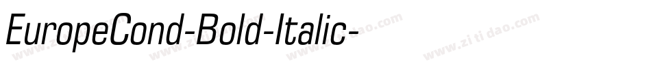 EuropeCond-Bold-Italic字体转换