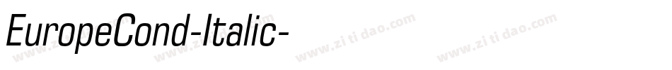 EuropeCond-Italic字体转换