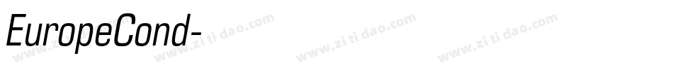 EuropeCond字体转换