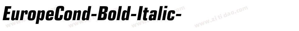 EuropeCond-Bold-Italic字体转换