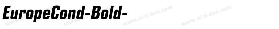 EuropeCond-Bold字体转换
