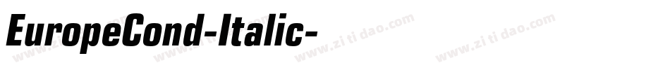 EuropeCond-Italic字体转换