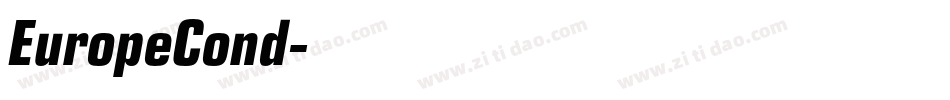 EuropeCond字体转换