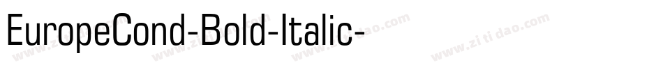 EuropeCond-Bold-Italic字体转换