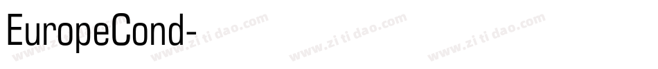 EuropeCond字体转换