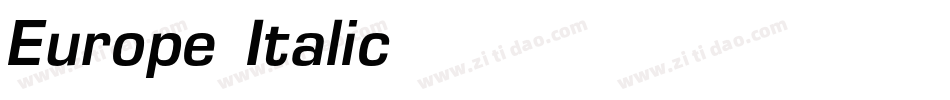 Europe-Italic字体转换