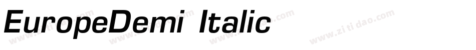 EuropeDemi-Italic字体转换