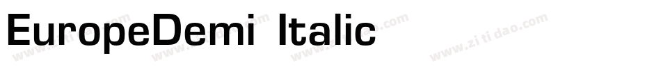 EuropeDemi-Italic字体转换
