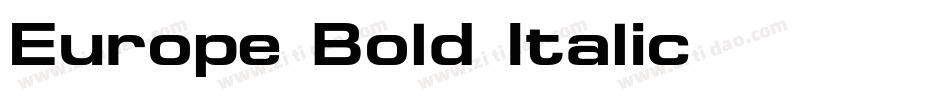 Europe-Bold-Italic字体转换