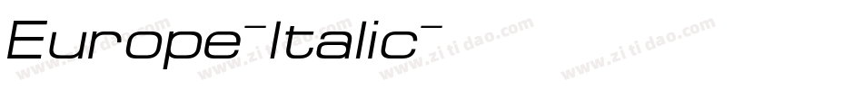 Europe-Italic字体转换