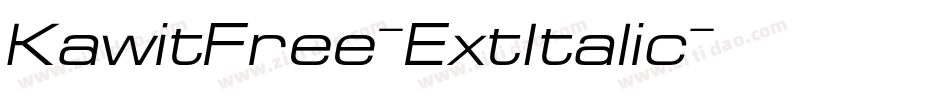 KawitFree-ExtItalic字体转换
