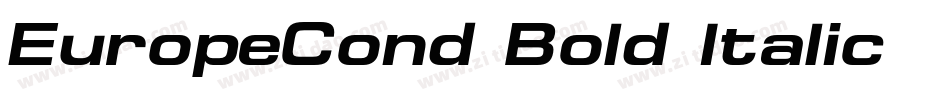EuropeCond-Bold-Italic字体转换
