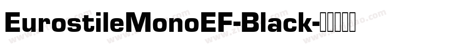 EurostileMonoEF-Black字体转换