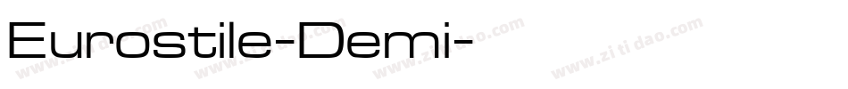 Eurostile-Demi字体转换