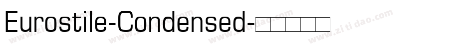 Eurostile-Condensed字体转换