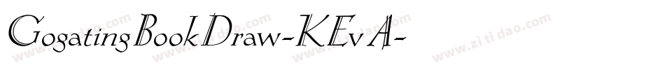 GogatingBookDraw-KEvA字体转换