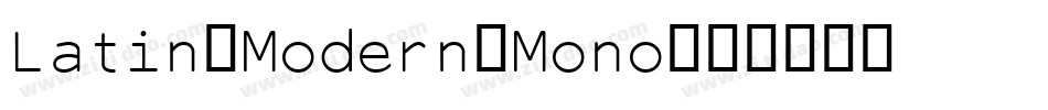 Latin-Modern-Mono字体转换