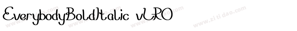 EverybodyBoldItalic-vLRO字体转换