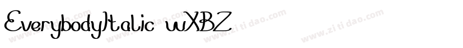 EverybodyItalic-wXBZ字体转换
